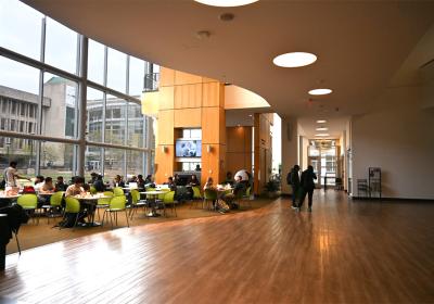 Students in a lounge at CSU.