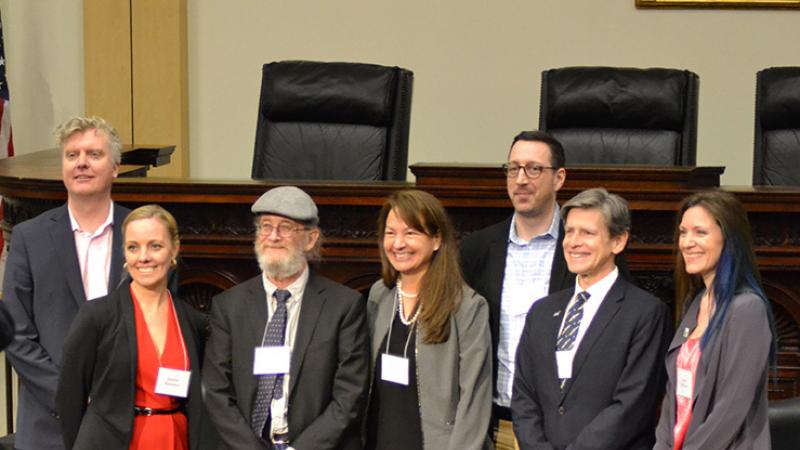 Panelists at symposium