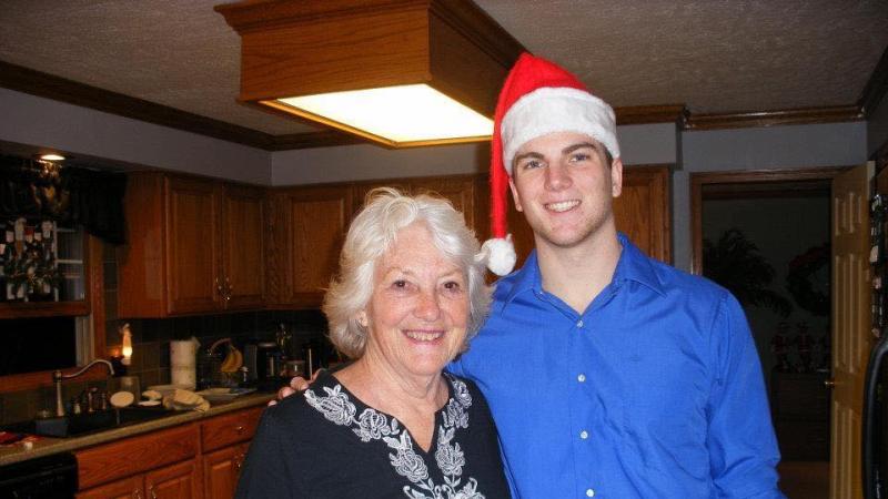 My aunt and I at our family Christmas gathering in 2011. 
