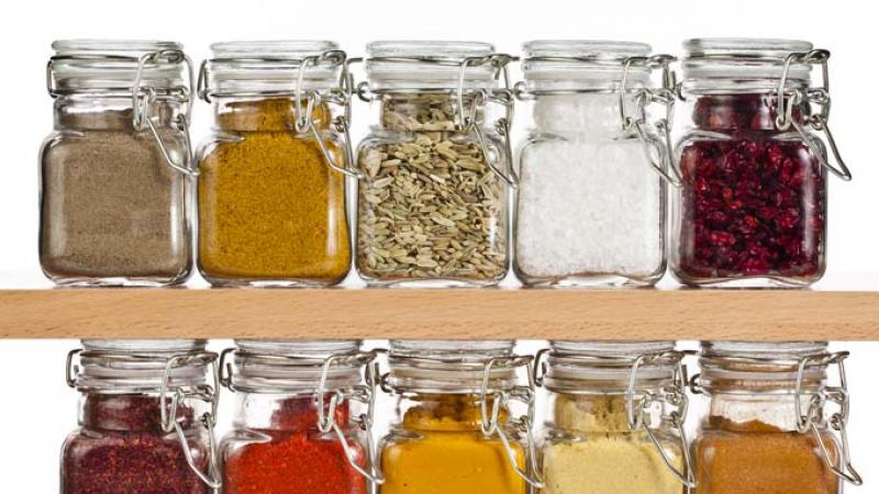 Salt and pepper would sit on the kitchen table, while all the other spices sat in the cupboard.