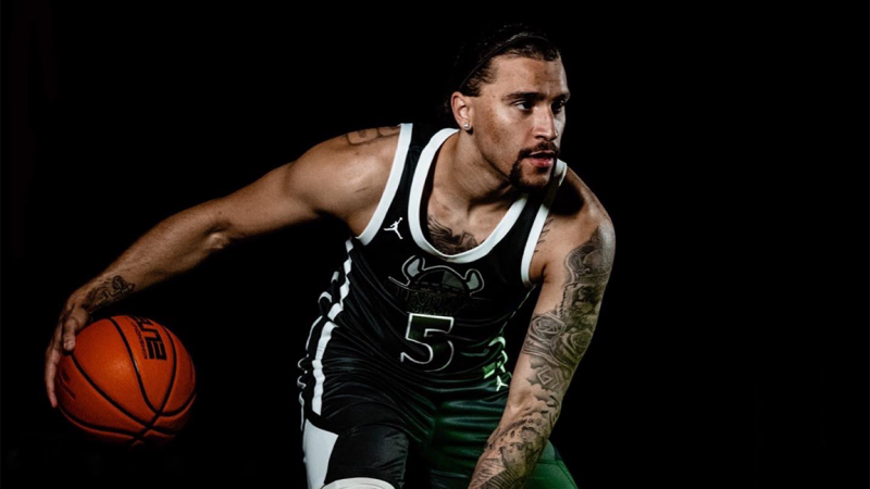 Tre Gomillion at media day for the CSU men’s basketball team