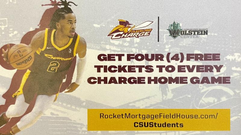 A flier advertising free Charge tickets for CSU students and staff.