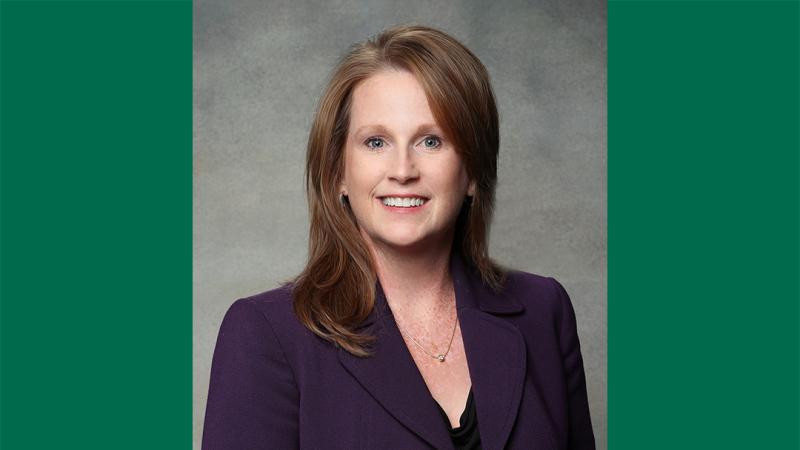 Dr. Jill Gordon, pictured in a suit, will begin as CSU’s next Levin College dean on Jan. 2, 2024.