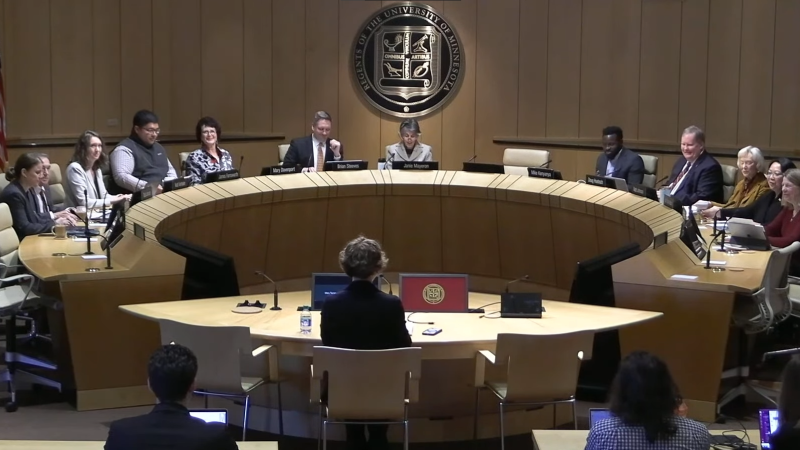 Dr. Rebecca Cunningham sits before the Board of Regents