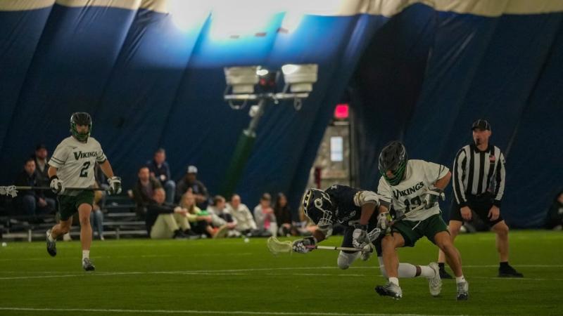 CSU men’s lacrosse upends Queens University, 12-7.