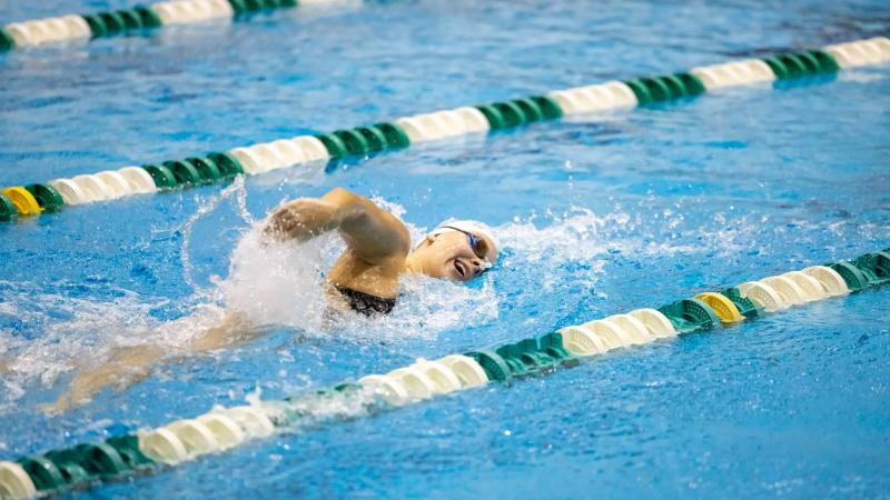 Despite a tough loss to Niagara, the Cleveland State women’s swim team showcased resilience and a standout performances at the meet, Oct. 11, 2024.