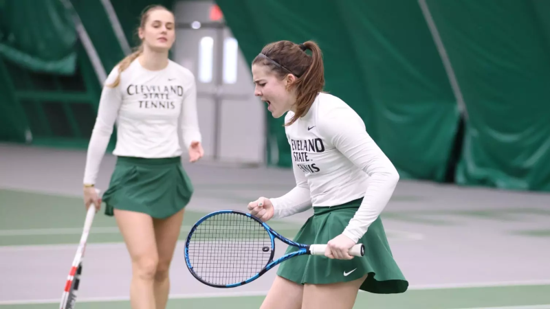  CSU women’s tennis players on the field