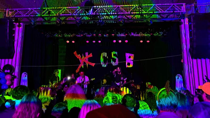 Local Cleveland band Hello! 3D performs at the XCSB Halloween Ball on Oct. 25, 2025. 