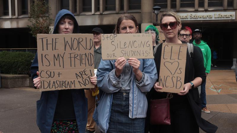 Protest against the shutdown of WCSB