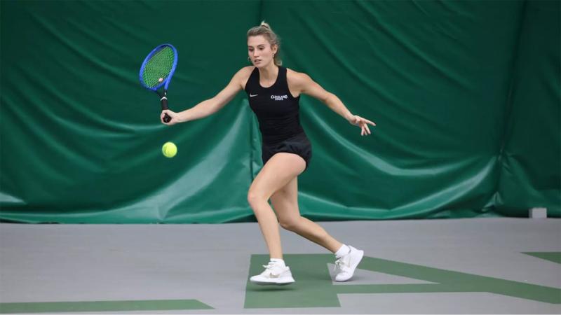 CSU's Jenna Redmile scored the last point in Morgantown, West Virginia, Feb. 1, 2026.