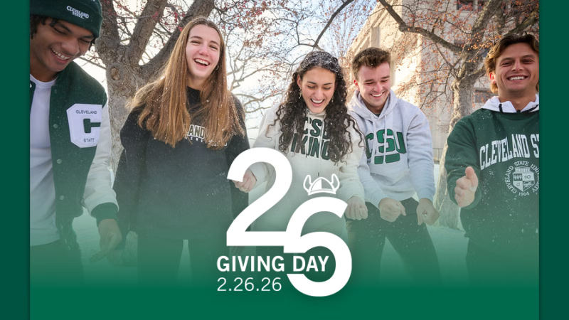 This year, more than 160 groups took part in Giving Day, Feb. 26, raising more than $900,000 for Cleveland State University.
