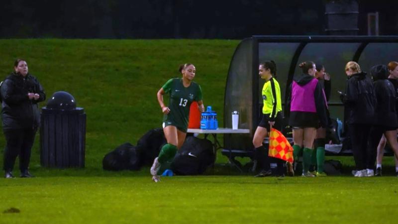 Ryleigh Alcala helped lead Cleveland State to its first win of the season, scoring both goals in the Vikings’ 2-0 victory over Oakland.
