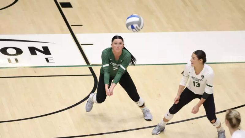 Vayda Deventhall digs against Gardner Webb, Aug. 28, 2026.