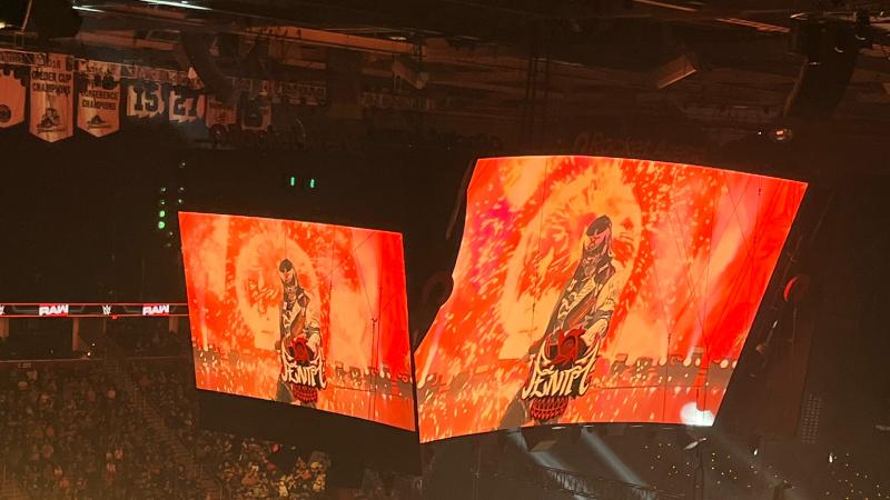 WWE’s Penta makes his entrance to the ring on Aug. 28, 2026.