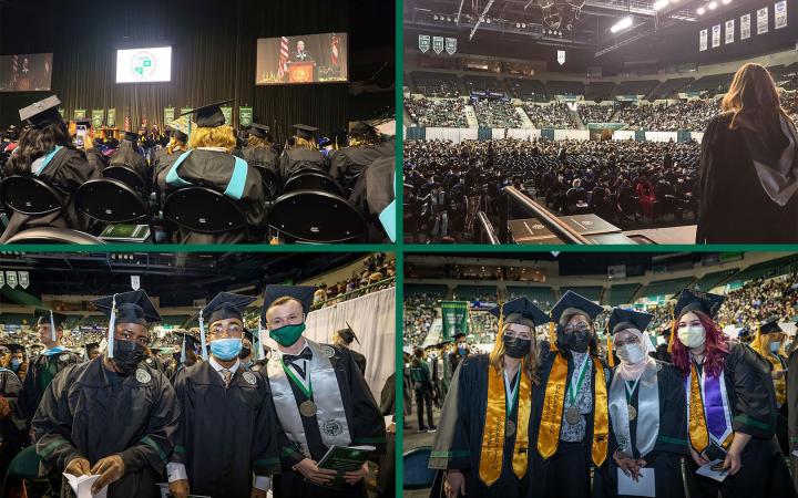 Students at CSU's fall 2021 commencement ceremony.