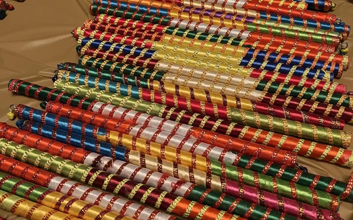 Dandiya sticks of many colors