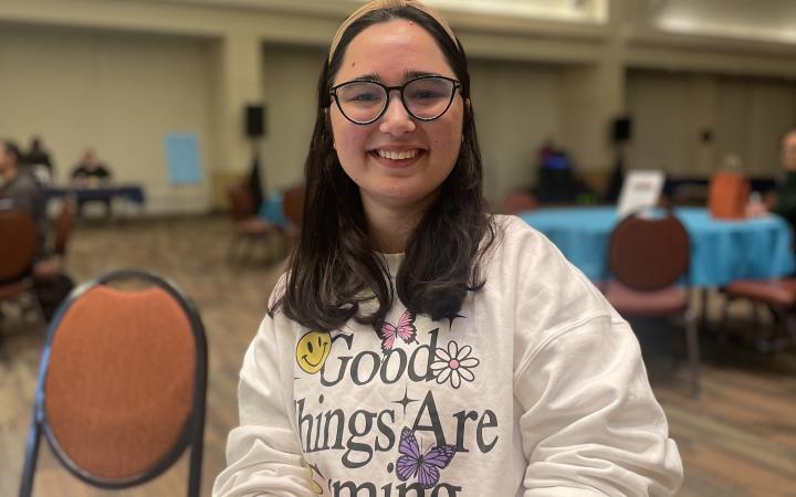 Ramandeep Arora beamed with excitement as her hard work came to fruition at the Women’s History Mixer on March 22, 2023, at Cleveland State University. (Credit: Karyssa Rose)