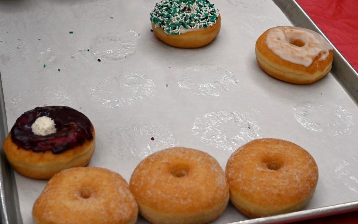 Few Donuts remained as the event reached its end.