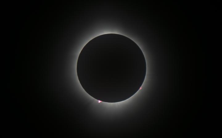 Image of the solar eclipse taken in Cleveland, Ohio.