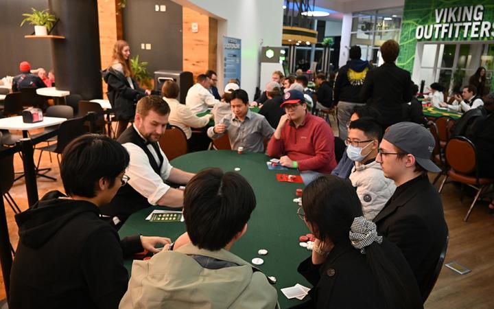 Guests at CABsino play poker.  (credit: Alex Martinez)