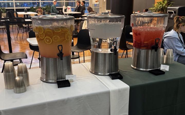 Beverage table at "Culture Craft Night," Nov. 4, 2025. (credit: Anthony Reed)