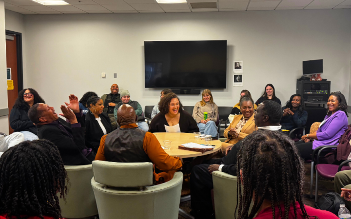 Umoja roundtable in Howard A. Mims center