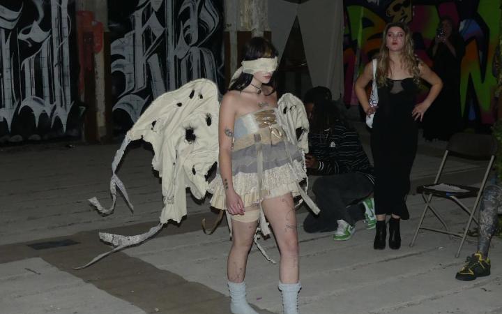 Avery of Suckerpunch walks the runway in her design (credit: Jalen Hobson)