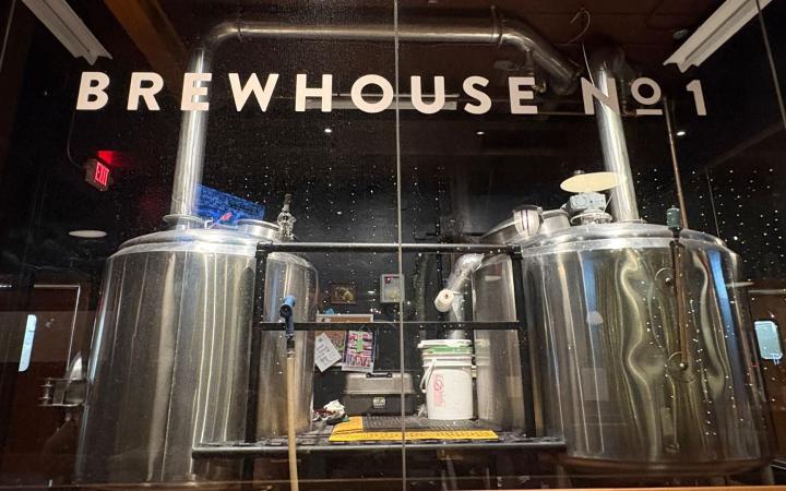 The original brewing system at GLBC. (credit: Morgan Alten)