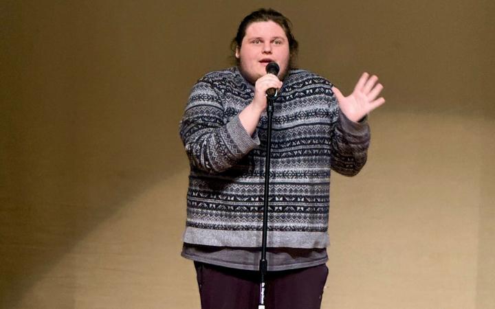 Ryan Greenhill then took the stage with a solo performance of “Messy” by Lola Young, delivering a catchy song and fun, energetic performance. (credit: Grace Salter)