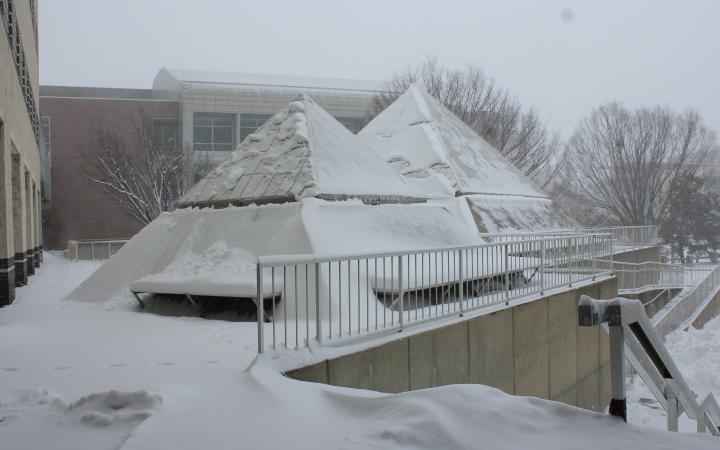 Outside the Music Building, Jan. 15, 2026.