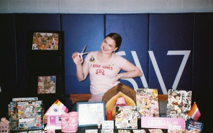 Alexis vending at Manic Pixie Dream Market. (Credit: Alexis Figlar's Linkedin)