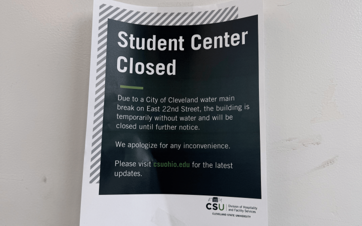 Student Center on Tuesday during the closure. 