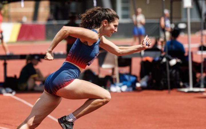 Madison Luthy competes at the Women's World Decathlon Championships at Oberlin College in Oberlin, Ohio, on Aug. 8-9, 2026. 