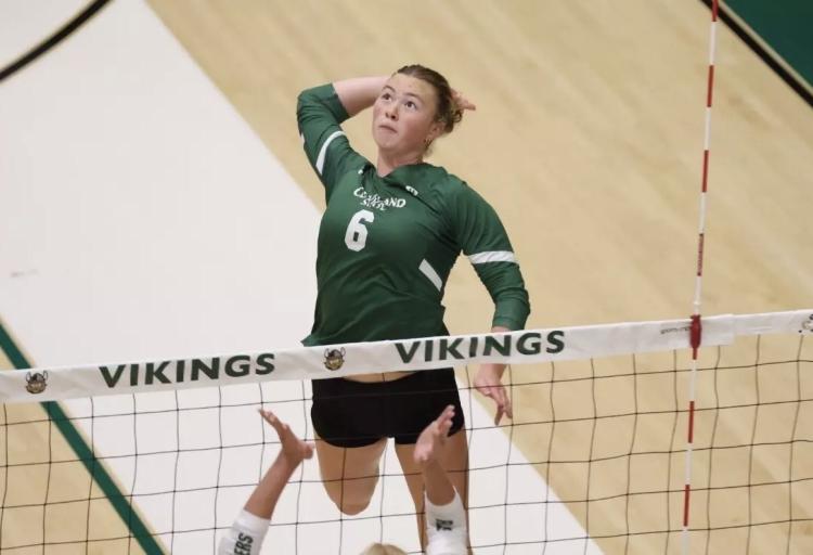 Bryn VanVleet led the Vikings with eight kills in their 0-3 loss against IU Indy on Nov. 1, 2025, in CSU's Woodling Gymnasium.