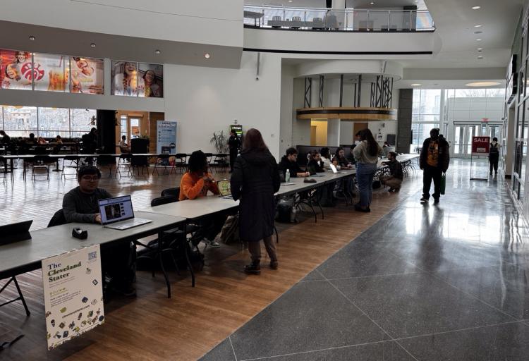 The Digital CSU Student Showcase in the CSU Student Center atrium, Dec. 2, 2025. (credit: Anthony Reed)