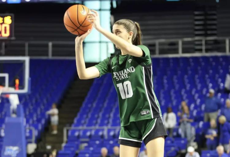 Cleveland State’s Paula Pique shoots during the Vikings’ 66-56 victory over Middle Tennessee in a WNIT matchup on Thursday, March 26, 2026.