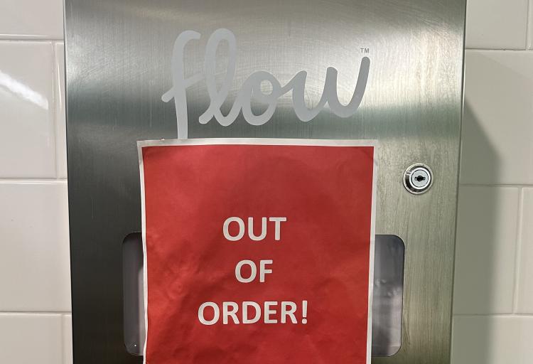empty tampon dispenser