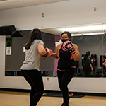 Pink Gloves boxing class.