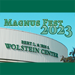 CSU's Wolstein Center with text that says, "Magnus Fest 2023."