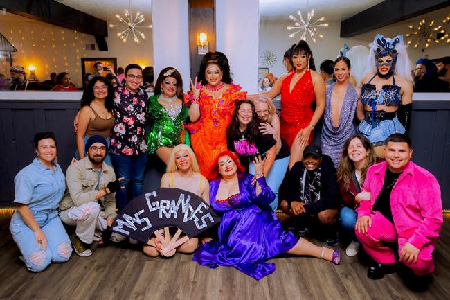 Selina Pagan poses with the cast of the show that she sponsored. (credit: Max Torres)