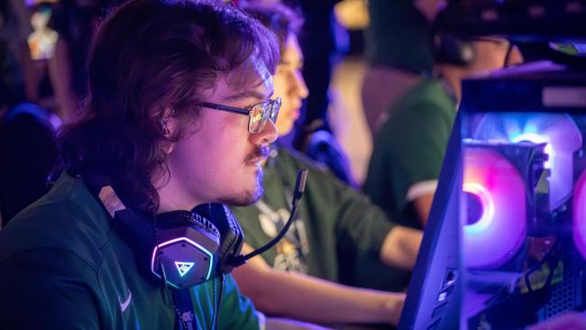 Steven Folger, Overwatch Captain, competes in Overwatch at the Collegiate Esports Commissioners Cup, a national tournament in Waco, Texas, on May 1, 2026.