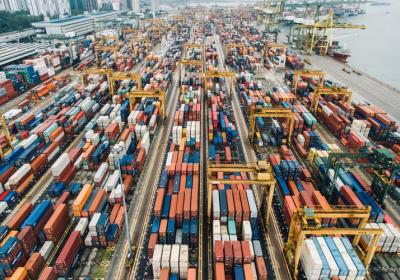 Shipping bay in Bukit Merah, Singapore.