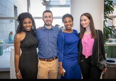 Pictured from left to right Renee Betterson, David Imre, Erykah Betterson and Samia Shaheen attend the annual SGA fundraising event.