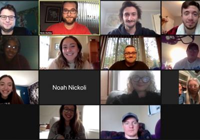 Pictured from left to right: Row 1 (top): Michael Jankus, Nick Ashby, Jerome Biello, Brian Love; Row 2: Salena Dixon, Maddie Saines, Martin McConnell, Kyle Bruzek; Row 3: Antonette Flauto, Noah Nickoli, Jenny Fraley, Aurora Harris; Row 4: Samra Karamustafic, Cory Linsner