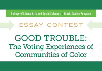 "Good Trouble" essay contest flyer