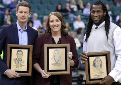 The CSU Viking Athletics 2019 Hall of Fame class: Phil Orno, Tennis (left); Kailey Klein, Women’s Basketball (center), and J'Nathan Bullock, Men’s Basketball.