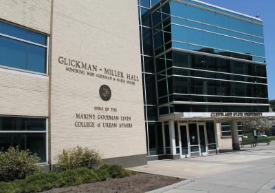 The Maxine Goodman Levin College of Urban Affairs on the campus of Cleveland State University.