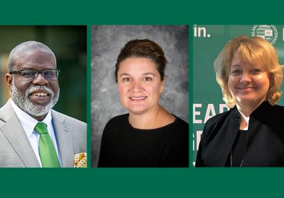 From left to right: Dr. Roland V. Anglin Ph.D, Molly Schnoke Ph.D, and Dr. Iryna V. Lendel Ph.D