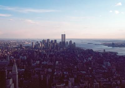 New York City skyline before September 11, 2001.