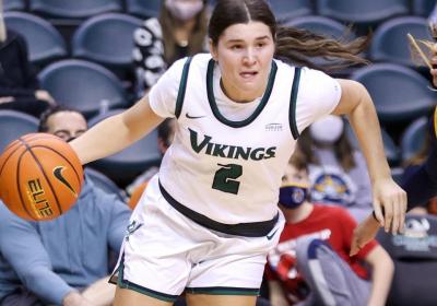 In this file photo, Cleveland State Women’s basketball guard Destiny Leo drives past a defender on Nov. 9. during the Vikings 81-54 victory over East Tennessee State University.